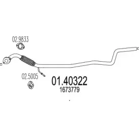 01.40322 MTS Труба выхлопного газа 01.40322 MTS Труба выхлопного газа