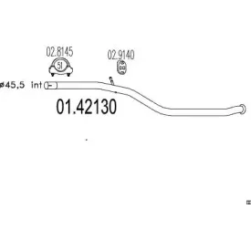 01.42130 MTS Труба выхлопного газа 01.42130 MTS Труба выхлопного газа