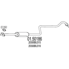 01.50186 MTS Средний глушитель выхлопных газов 01.50186 MTS Средний глушитель выхлопных газов