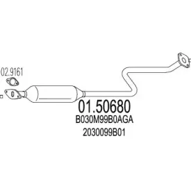 01.50680 MTS Средний глушитель выхлопных газов 01.50680 MTS Средний глушитель выхлопных газов