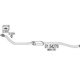 01.54270 MTS Средний глушитель выхлопных газов 01.54270 MTS Средний глушитель выхлопных газов