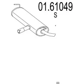 01.61049 MTS Глушитель выхлопных газов конечный 01.61049 MTS Глушитель выхлопных газов конечный