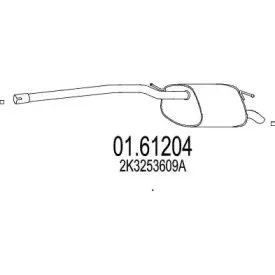 01.61204 MTS Глушитель выхлопных газов конечный 01.61204 MTS Глушитель выхлопных газов конечный
