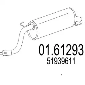 01.61293 MTS Глушитель выхлопных газов конечный 01.61293 MTS Глушитель выхлопных газов конечный