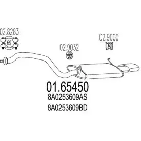 01.65450 MTS Глушитель выхлопных газов конечный 01.65450 MTS Глушитель выхлопных газов конечный