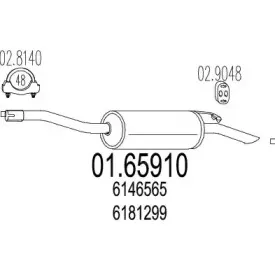 01.65910 MTS Глушитель выхлопных газов конечный 01.65910 MTS Глушитель выхлопных газов конечный