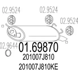 01.69870 MTS Глушитель выхлопных газов конечный 01.69870 MTS Глушитель выхлопных газов конечный