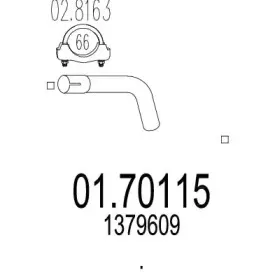 01.70115 MTS Труба выхлопного газа 01.70115 MTS Труба выхлопного газа