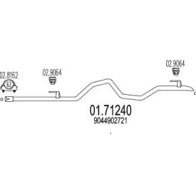 01.71240 MTS Труба выхлопного газа 01.71240 MTS Труба выхлопного газа