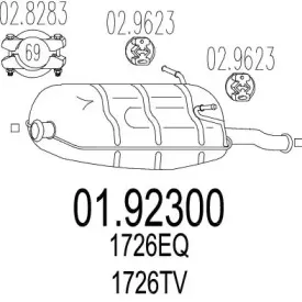 01.92300 MTS Глушитель выхлопных газов конечный 01.92300 MTS Глушитель выхлопных газов конечный