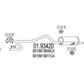 01.93420 MTS Глушитель выхлопных газов конечный 01.93420 MTS Глушитель выхлопных газов конечный