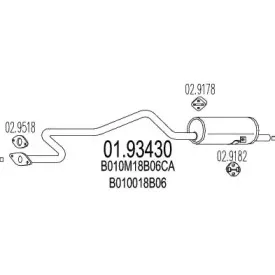 01.93430 MTS Глушитель выхлопных газов конечный 01.93430 MTS Глушитель выхлопных газов конечный