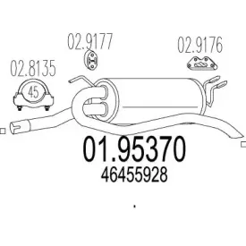 01.95370 MTS Глушитель выхлопных газов конечный 01.95370 MTS Глушитель выхлопных газов конечный