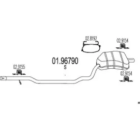 01.96790 MTS Глушитель выхлопных газов конечный 01.96790 MTS Глушитель выхлопных газов конечный