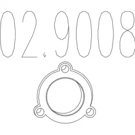 02.9008 MTS Прокладка, труба выхлопного газа 02.9008 MTS Прокладка, труба выхлопного газа