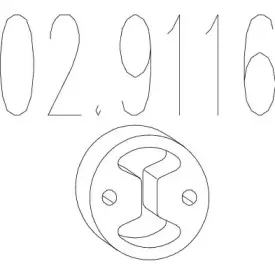 02.9116 MTS Буфер, глушитель 02.9116 MTS Буфер, глушитель