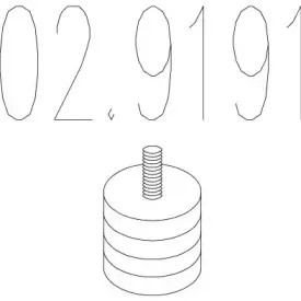 02.9191 MTS Буфер, глушитель 02.9191 MTS Буфер, глушитель