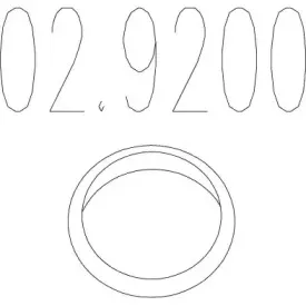 02.9200 MTS Уплотнительное кольцо, труба выхлопного газа 02.9200 MTS Уплотнительное кольцо, труба выхлопного газа