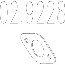 02.9228 MTS Прокладка, труба выхлопного газа 02.9228 MTS Прокладка, труба выхлопного газа