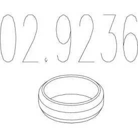02.9236 MTS Уплотнительное кольцо, труба выхлопного газа 02.9236 MTS Уплотнительное кольцо, труба выхлопного газа