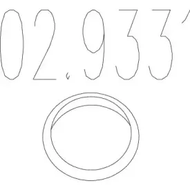 02.9331 MTS Прокладка, труба выхлопного газа 02.9331 MTS Прокладка, труба выхлопного газа