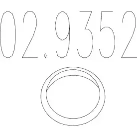 02.9352 MTS Уплотнительное кольцо, труба выхлопного газа 02.9352 MTS Уплотнительное кольцо, труба выхлопного газа