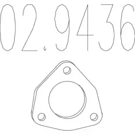 02.9436 MTS Прокладка, труба выхлопного газа 02.9436 MTS Прокладка, труба выхлопного газа