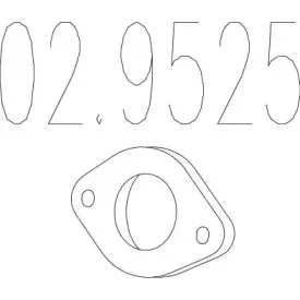 02.9525 MTS Прокладка, труба выхлопного газа 02.9525 MTS Прокладка, труба выхлопного газа