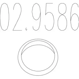 02.9586 MTS Прокладка, труба выхлопного газа 02.9586 MTS Прокладка, труба выхлопного газа