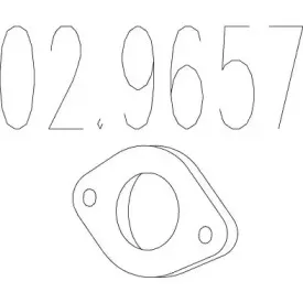 02.9657 MTS Прокладка, труба выхлопного газа 02.9657 MTS Прокладка, труба выхлопного газа