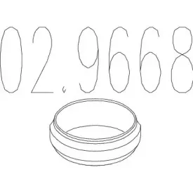 02.9668 MTS Уплотнительное кольцо, труба выхлопного газа 02.9668 MTS Уплотнительное кольцо, труба выхлопного газа