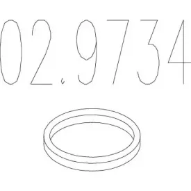 02.9734 MTS Уплотнительное кольцо, труба выхлопного газа 02.9734 MTS Уплотнительное кольцо, труба выхлопного газа