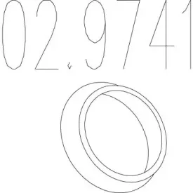 02.9741 MTS Уплотнительное кольцо, труба выхлопного газа 02.9741 MTS Уплотнительное кольцо, труба выхлопного газа