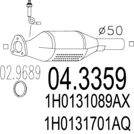 04.3359 MTS Катализатор 04.3359 MTS Катализатор