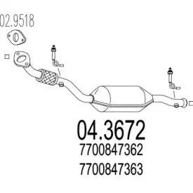 04.3672 MTS Катализатор 04.3672 MTS Катализатор