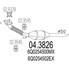 04.3826 MTS Катализатор 04.3826 MTS Катализатор