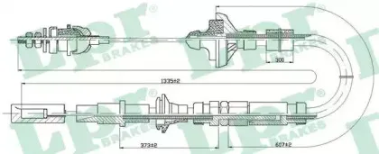 C0107C LPR Трос, управление сцеплением C0107C LPR Трос, управление сцеплением