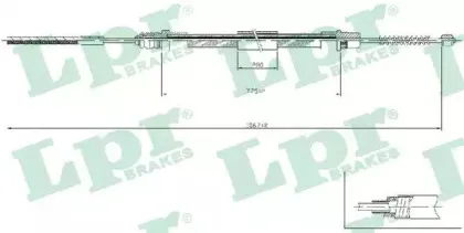 C0209B LPR Трос, стояночная тормозная система C0209B LPR Трос, стояночная тормозная система