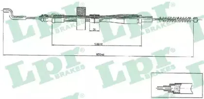 C0971B LPR Трос, стояночная тормозная система C0971B LPR Трос, стояночная тормозная система