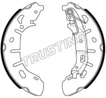 034.124 TRUSTING Комплект тормозных колодок 034.124 TRUSTING Комплект тормозных колодок