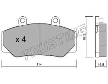 077.0 TRUSTING Комплект тормозных колодок, дисковый тормоз 077.0 TRUSTING Комплект тормозных колодок, дисковый тормоз