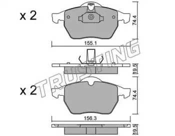 120.0 TRUSTING Комплект тормозных колодок, дисковый тормоз 120.0 TRUSTING Комплект тормозных колодок, дисковый тормоз