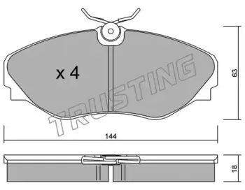 347.0 TRUSTING Комплект тормозных колодок, дисковый тормоз 347.0 TRUSTING Комплект тормозных колодок, дисковый тормоз