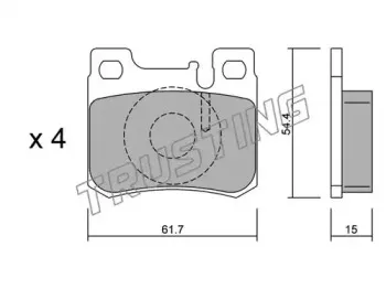 582.0 TRUSTING Комплект тормозных колодок, дисковый тормоз 582.0 TRUSTING Комплект тормозных колодок, дисковый тормоз