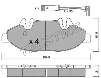 591.0W TRUSTING Комплект тормозных колодок, дисковый тормоз 591.0W TRUSTING Комплект тормозных колодок, дисковый тормоз