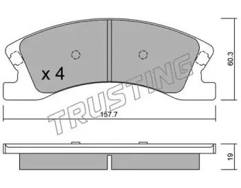 642.0 TRUSTING Комплект тормозных колодок, дисковый тормоз 642.0 TRUSTING Комплект тормозных колодок, дисковый тормоз