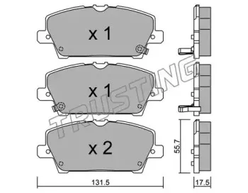 744.0 TRUSTING Комплект тормозных колодок, дисковый тормоз 744.0 TRUSTING Комплект тормозных колодок, дисковый тормоз
