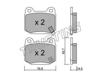 755.0 TRUSTING Комплект тормозных колодок, дисковый тормоз 755.0 TRUSTING Комплект тормозных колодок, дисковый тормоз