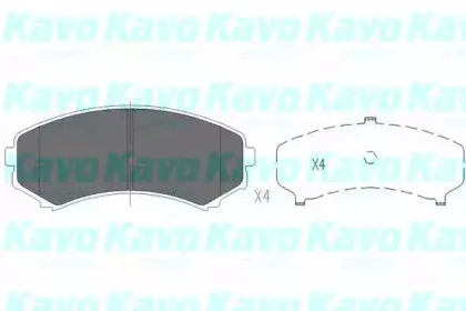 KBP-4504 KAVO PARTS Комплект тормозных колодок, дисковый тормоз KBP-4504 KAVO PARTS Комплект тормозных колодок, дисковый тормоз