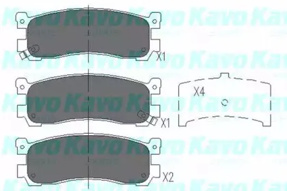 KBP-4556 KAVO PARTS Комплект тормозных колодок, дисковый тормоз KBP-4556 KAVO PARTS Комплект тормозных колодок, дисковый тормоз